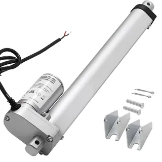 Vevor 12-V-Linearantrieb, 250 mm Linearmotor mit 15 mm/s, 1000 N Linear Actuator mit IP54-Schutz & Montagehalterung, Lineartechnik-Aktuatoren für Hubschreibtische, Liegestühle, Fenstertüröffner