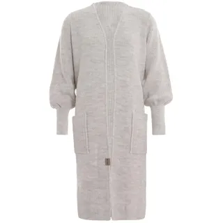 KNIT FACTORY - Patty Lange Strickjacke - Beige - 40/42 - 40-42