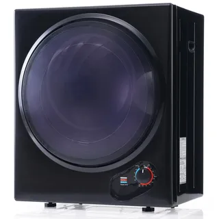 Merax klein Wäschetrockner mit Überhitzungsschutz, wandmontierbar Ablufttrockner mit Doppelfilter und Timer, 2,5 KG, 850W, Schwarz