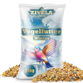 25 kg Streufutter | Vogelfutter für Winter wildvögel | Vogelfutter Wildvogelfutter Fettfutter Premium Mischung | Streufutter für Wildvögel für kalte Tage 25 kg