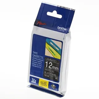 Brother TZe-335 laminiert weiß auf schwarz 1,2cm x 8m