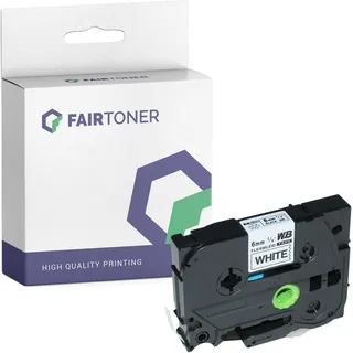 Kompatibel für Brother P-Touch H 100 R (TZE-FX211) Schriftband 6mm/8m Schwarz auf Weiss
