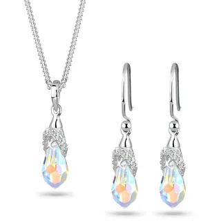 Elli Schmuckset Tropfen Silber,