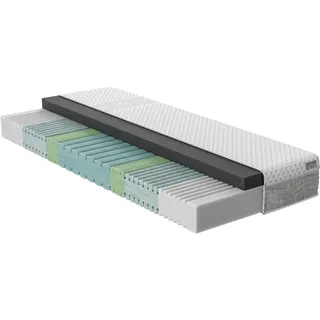 Gelschaummatratze SCHLARAFFIA "NEUHEIT, PREMIUM Schlaraffia Sensipur F400, 90x200, 140x200 cm & mehr", weiß, B:90cm H:23cm L:190cm, Bezug (oben): 69% Polyester, 30% Lyocell (TENCELTM), 1% Elasthan. Bezug (unten): 52% Polyester, 48% Viskose. Steppfüllung (unten): 100% Polyester, Matratzen, Gelschaummatratze, Wendematratze in 2 Härten, ergonomisch, langlebige Qualität