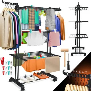 Kesser Wäscheständer Turm schwarz