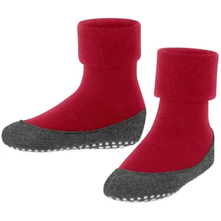 Falke Kinder Hausschuhe - Cosyshoe, Pantoffeln, Anti-Rutsch, Schurwolle Hellrot 31-32