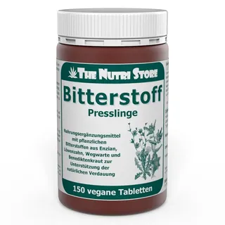 Bitterstoff vegane Tabletten 150 Stk. - Bitterstoffe aus Enzian, Löwenzahn, Wegwarte und Benediktenkraut