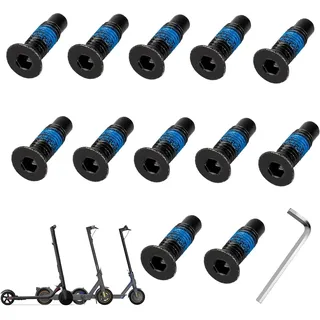 Scooter Stirn Schrauben Zubehör,​​ ​​12 Schrauben Und 1 Schraubendreher​​ Ersatzteile Set für Elektroroller für Xiaomi M365 Pro2 1S Mi3 für Segway Ninebot Max G30 ES Serie F Ersatzschrauben Werkzeug
