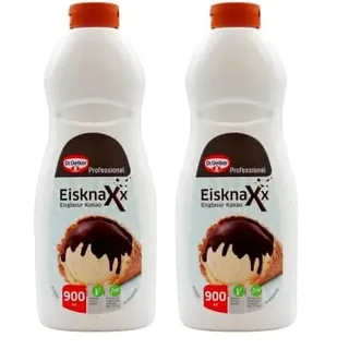 Dr. Oetker Professional Kakao-Eisglasur, EisknaXx, Härtet auf Eis aus, 900 ml Flasche (Packung mit 2)