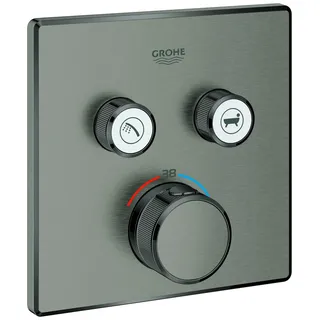 Grohe Grohtherm SmartControl Duschthermostat eckig für 2 Verbraucher Hard Graphite gebürstet 29124AL0