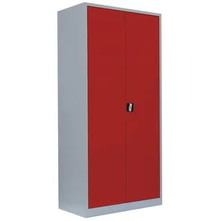 Lüllmann Aktenschrank 92,5 x 50,0 x 195,0 cm feuerrot, lichtgrau