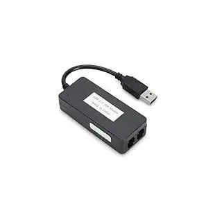 ​USB 56K Externes Einwahl Fax Datenmodem, Datenfax Spracheinwahl USB Faxmodem, Duale RJ11 Anschlüsse Unterstützen Anrufer ID Computer Laptop Faxmodem für für