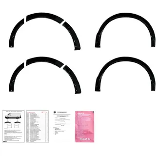 Radlaufleisten Radlaufschutz Radlaufabdeckung / Radlaufverbreiterung Set für VW T6 15+-19 Transporter / Caravelle / Multivan Hochglanz schwarz mit ABE