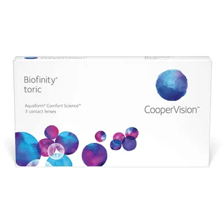 CooperVision Biofinity Toric 3 St. / 8,70 BC / 14,00 DIA / -2,25 DPT / -0,75 CYL / 150° AX
