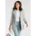 LAURA SCOTT LAURA SCOTT Damen 40 grün Web Obermaterial 90 Polyester 10 Elasthan Futter 100 Polyester figurbetont hüftbedeckend Blazer mit gerafften Ärmeln Topseller
