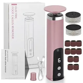 Limaor Electric Foot Callus Remover 2-in-1 Hornhautentferner USB-C Fußpflegegerät mit austauschbaren Fußfeilen, 6 Geschwindigkeiten