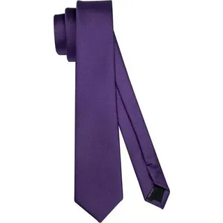 Krawatte Herren schmale Seidenkrawatte Hochzeit 6cm Lila Einheitsgröße