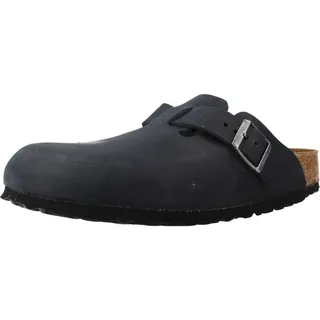 Birkenstock Boston Nubukleder geölt schmal schwarz 44