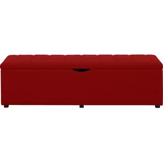 Home Affaire Hockerbank "Checked", mit Stauraum, Breite 120 cm und 160 cm, als Bettbank geeignet rot, 160 cm x 42 cm x 40% cm