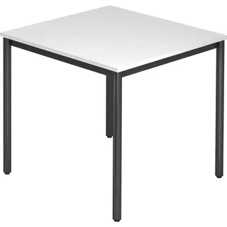 Hammerbacher Konferenztisch weiß quadratisch, 80,0 x 80,0 x 72,0 cm