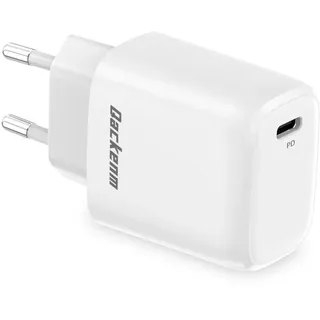 Qackenm USB C Ladegerät, 20W iPad Netzteil, USB C Schnellladegerät, Stecker, Ladestecker, PD3.0 Power Adapter, Fast Charger für iPhone 16/15/14/13/12/11/iPad/AirPods und Mehr (Weiß)