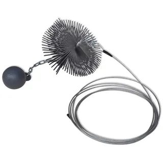 vidaXL Kaminbesen Rund 20 cm grau