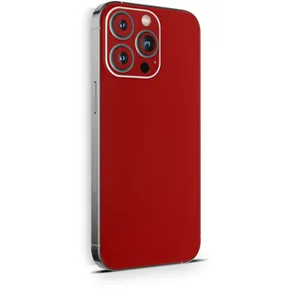 Skins4u Schutzfolie Skin Cover Skins Design Folie Kratzerschutz kompatibel mit iPhone 12 Mini Solid State rot