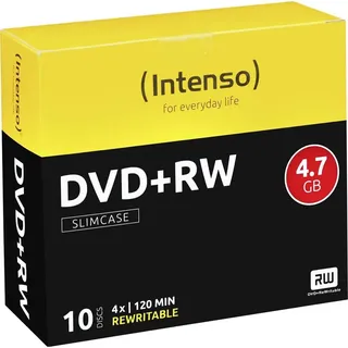 Intenso DVD+RW 10er Jewel Case 4x Speed DVD-Rohlinge