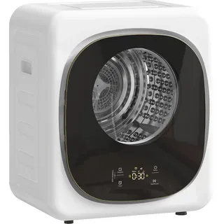 HOMCOM Mini Wäschetrockner mit 5 Programm 800 W 4 kg bis zu 60°C, Freistehend Wandmontierbar Ablufttrockner mit Smart-Sensor, Timer und Touch-Anzeige Trockner für Kleidung Weiß