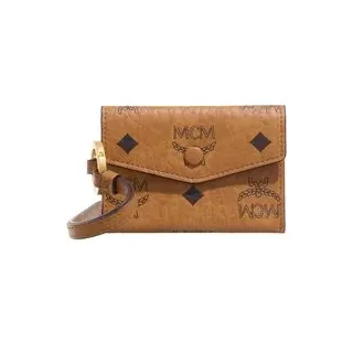 MCM Schlüssel- & Taschenanhänger - Aren Visetos Lanyard Fff Co - Gr. unisize - in Goldbraun - für Damen