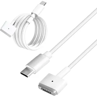 Schnelles USB-C / MagSafe 2 100-W-Kabel zum Aufladen des Apple MacBook, Ladekabel, Weiß - Weiß