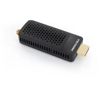 METRONIC 441646 Tuner DVB-T Receiver DVB-T, kompatibel mit DVB-T2 Dongle Stick Compact, HEVC, EPG, 1080i, HDMI, USB 2.0, SOS-Taste
