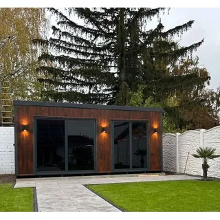 GardenAndPoolsCom GartenSauna Saunahütte  Saunahaus Horizont House 6m Ruhe Raum