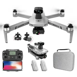 X-Verse KF102 MAX Drohne mit Kameras 4K HD, 2 Achsen Gimbal, 360° Hindernisvermeidung, 5G Faltbarer Quadcopter mit Bürstenlosem Motor für Erwachsene, 2 Batterien