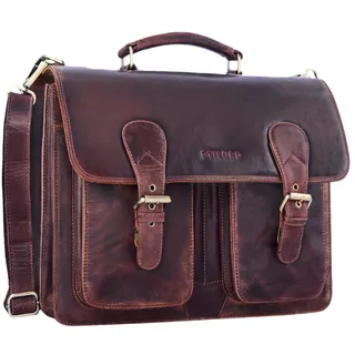 STILORD 'Denver' Vintage Aktentasche Herren Leder XL - Männer Arbeitstasche für 15.6 Zoll Laptop, Große Business Umhängetasche Echt-Leder, Bürotasche Lehrertasche - XL