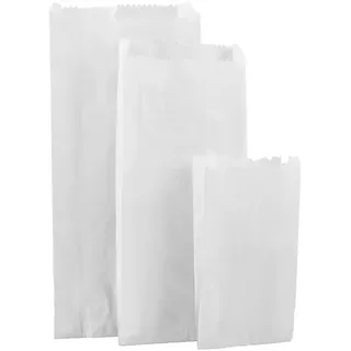 Brot Papiertüte 14x6x34cm 35g Weiß 1000un