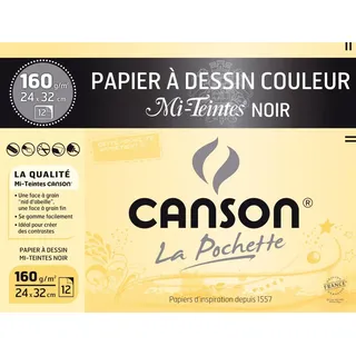Canson 200317104 Ordnungsmappe, DIN A4, Karton, 7 Fächer Gelb