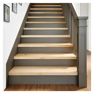 vidaXL Treppenstufen 2 Stk. 100x25x2 cm Massivholz Eiche