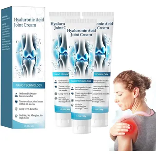 Hyaluronsäure Gelenk Reparatur Creme, Arthroheal Schmerzlinderungscreme,fortschrittliche Gelenk- und Knochenpflegecreme, Gelenk- und Knochencreme für Rücken, Nacken, Hände, Knie (3)