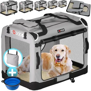 CADOCA Hundebox XXL 90 x 60 x 66 cm Grau