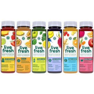 LiveFresh Wellness Säfte - Probierpaket (inkl. 1,50€ Pfand) 6x250 ml Getränk