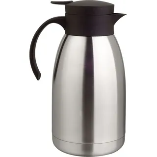 chefware Haushalt International Isolierkanne 2 Liter aus Edelstahl mit Einhandautomatik