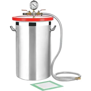 MuCoLa Vakuumkammer Entgasungskammer Edelstahl 27,7 Liter 280x450 mm