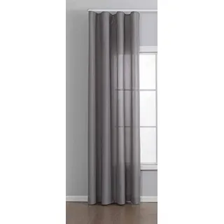 Gardinenbox Vorhang (1 St), Faltenband, blickdicht, Cationic, Vorhang Cationic mit Wellenband »Wien« 2025110 grau 145 cm x 245 cm