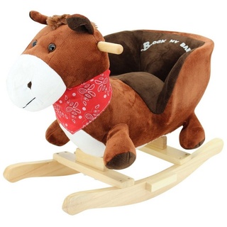 Sweety-Toys Schaukeltier Sweety Toys 3549 Schaukelstuhl Pony – Mit Galopp-Sound und Holzgriffen braun