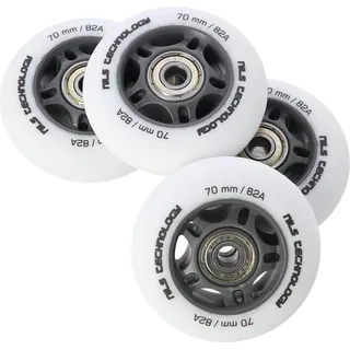 Nils Extreme PU 70x24 82A WEISS MATT (4 Stk.) – ABEC-9 (8 Stk.) SET Nils Extreme