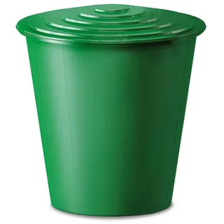 Regentonne, Regenwassertonne mit Deckel und Hahn, 210 Liter, grün