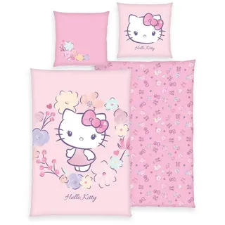 Herding Hello Kitty Kleinkindbettwäsche - Flower - flanell