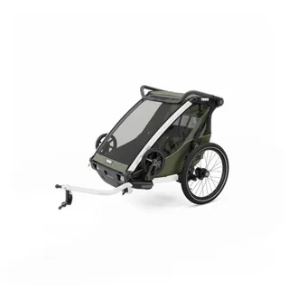 Thule Fahrradanhänger Chariot Lite 2 Double, Olivgrün, Kunststoff, 63x34x84 cm, Freizeit, Sport & Fitness, Fahrradanhänger
