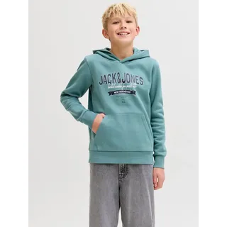 JACK & JONES JJELOGO Sweat Hood 2 Col Blue 164